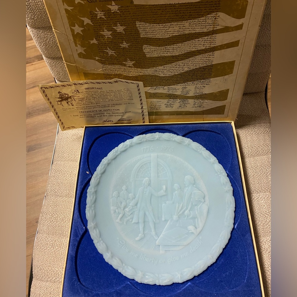 new and with original packaging handmade antique plate